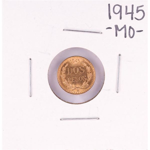 1945 Mexico Dos Pesos Gold Coin