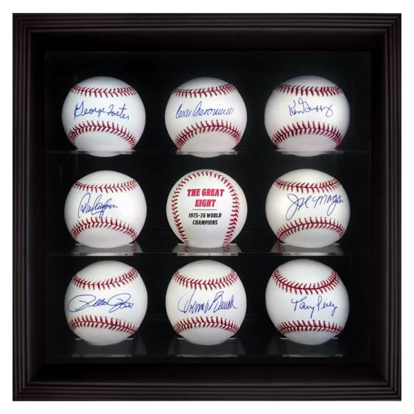 1975-1976 "Big Red Machine's" Starting Eight Signed Baseball w/COA & Case