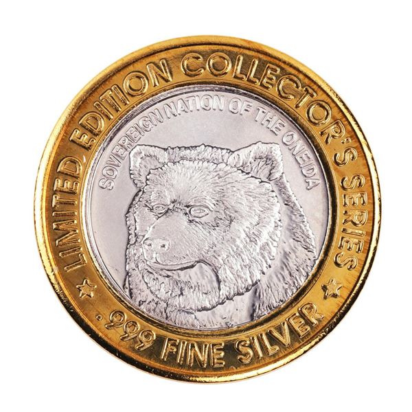 999 Silver Oneida Bingo Green Bay Wisconsin 10 Limited Edition Gaming Token 999-silver-oneida-bingo-green-bay-wisconsin-10-limited-edition-gaming-token