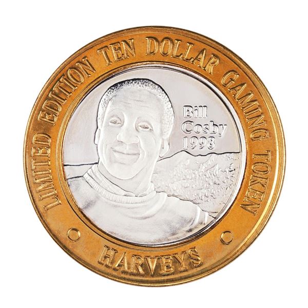.999 Silver Harveys Lake Tahoe, Nevada $10 Casino Limited Edition Gaming Token