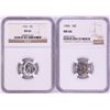 Image 1 : Lot of (2) 1956 Roosevelt Dime Coins NGC MS66