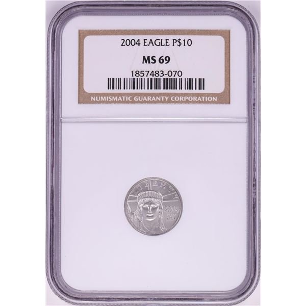 2004 $10 Platinum American Eagle Coin NGC MS69