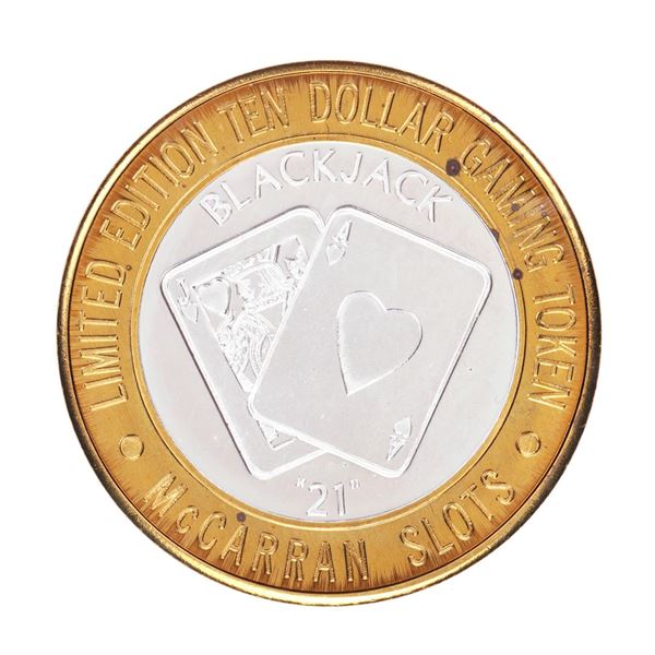 .999 Silver McCarran International Airport $10 Casino Limited Edition Gaming Token