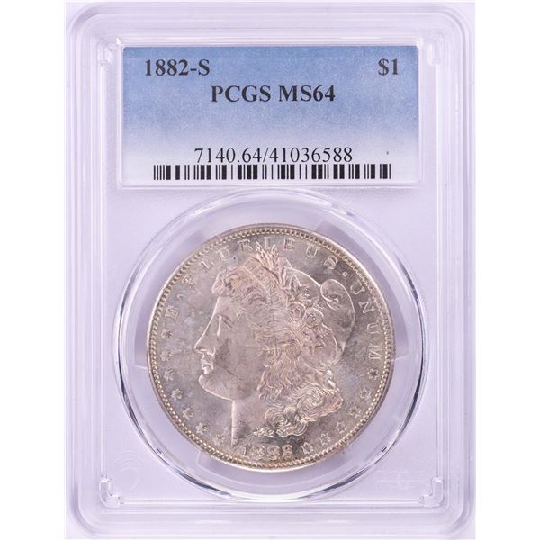 1882-S $1 Morgan Silver Dollar Coin PCGS MS64