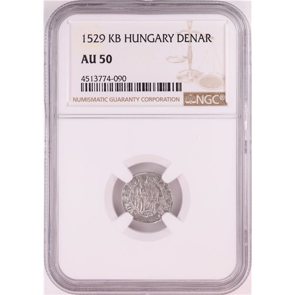 1529 KB Hungary Denar 'Madonna and Child' Coin NGC AU50