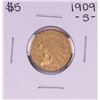Image 1 : 1909-S $5 Indian Head Half Eagle Gold Coin