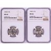 Image 1 : Lot of (2) 1945-S Jefferson Wartime Silver Nickel Coins NGC MS66