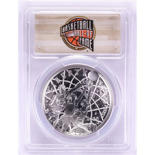 2020-P $1 Basketball Hall of Fame Silver Dollar Coin PCGS PR70DCAM First Day of Issue
