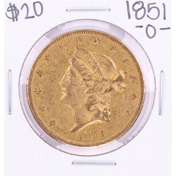 1851-O Type 1 $20 Liberty Head Double Eagle Gold Coin