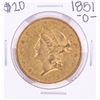 Image 1 : 1851-O Type 1 $20 Liberty Head Double Eagle Gold Coin