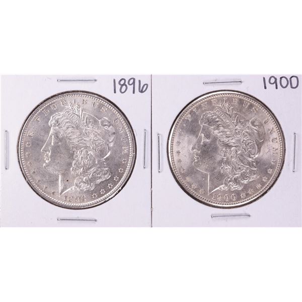 Lot of 1896 & 1900 $1 Morgan Silver Dollar Coins