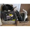 Image 1 : LG. BOX OF FRY PANS, A BOX OF ASST. STAINLESS RACKS & A WOK