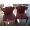 Image 1 : PAIR OF PINK UPHOLSTERED CHAIRS