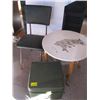 Image 1 : MISC. FOOTSTOOL, CHAIR, TABLE, RUGS, ETC.