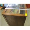 Image 2 : OAK FRAMED GLASS DISPLAY CASE