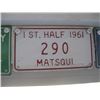 Image 4 : 4 1960-1961 LICENCE PLATES