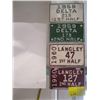 Image 1 : 1959 & 1960 SMALL LICENCE PLATES, LANGLEY & DELTA
