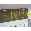 Image 2 : 1918 BC PLATE & 1923 BC PLATE