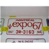 Image 2 : 3 LICENCE PLATES, 1967 ALBERTA, 1967 MONTREAL & 1968 QUEBEC