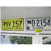 Image 2 : 4 LICENCE PLATES, PAIR OF 1971 MANITOBA, 1 1965 ALASKA & 1963 YUKON