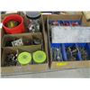 Image 1 : 2 BOXES OF MISC NUTS & BOLTS, SHOWCASE LOCKS, ETC.