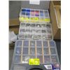 Image 2 : 3 PARTS ORGANIZER BINS WITH MISC. ELECTRICAL FITTINGS, ETC.