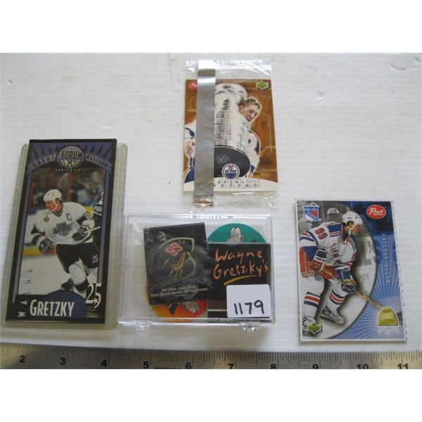3 GRETZKY CARDS & SOME GRETZKY MATCHES