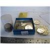 Image 1 : BOX & A CONTAINER OF ASST. COINS, TOKENS, ETC.