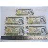 Image 1 : 5 1973 $1 BILLS