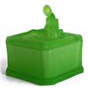 Image 1 : GODIVA Green Satin Glass Powder Jar #1612653