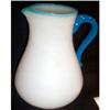 Image 1 : English Blue White Opaline Pitcher #1612837