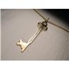 Image 1 : Estate 14K YG Gold Diamond Key Charm Pendant #1612933