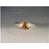 Image 1 : 14K WG Princess Citrine Diamond Filigree Ring #1612955