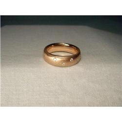 14K Pink Rose Gold Diamond Wedding Band Ring #1612960