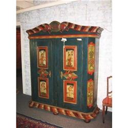 Biedermeier painted Armoire 1832 #1613183