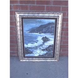 Oil of Sea Shore on Canvas Board by Vickie #1620750