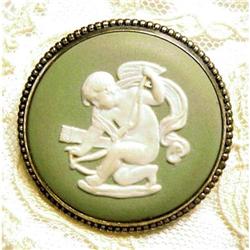 Wedgwood Jasperware Brooch - Cherub #1620770