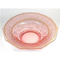 Pink Cambridge Gold Etched Centerpiece Bowl #1621055