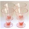 Image 1 : Pink Depression Glass Large Footed Tumblers #1621121