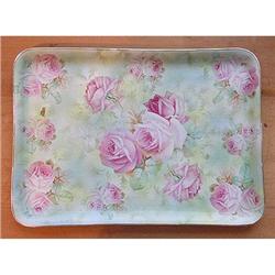 Royal Bayreuth Tapestry Pink ROSES Dresser Tray#1621126