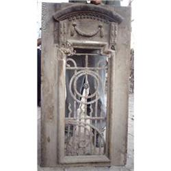 French Colonial Pine Iron Door Panel #1621236