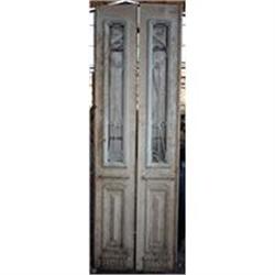 French Colonial Double Pine Iron Doors #1621241