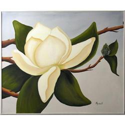 ORIG OIL PAINTING OF A MAGNOLIA FLOWER #1621251