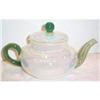 Image 1 : Fry Foval Jade Handle Three Cup Tea Pot #1621310