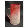 Image 1 : Overshot/crackle Cranberry Pitcher #1621489