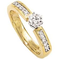 1.24 carat DIAMOND SOLITAIRE RING yellow gold #1621526