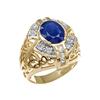 Image 1 : Blue and White Sapphire and Ring #1621584