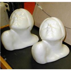 Art Deco Broadmoor Female Head Bookends #1621630