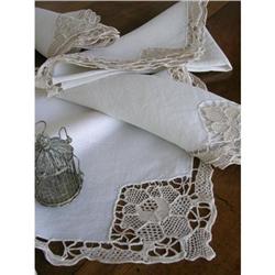 ELEGANT AND FINE SET OF 8 PURE LINEN NAPKINS #1621640