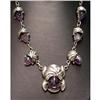 Image 1 : MEXICAN STERLING SILVER & CARVED AMETHYST #1631899